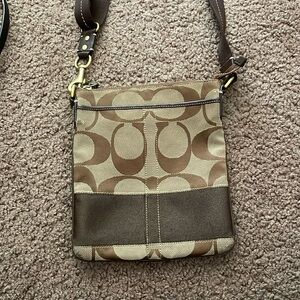 Coach crossbody pocket in front & back -  used